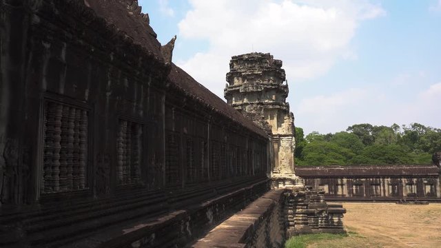 Famous Angkor Wat temple complex in Cambodia next to Siem Reap, Asia