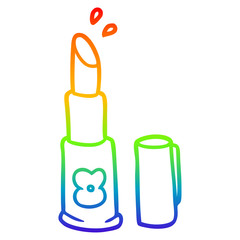rainbow gradient line drawing cartoon lipstick