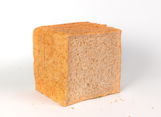 Loaf of sliced whole wheat bread, healthy organic breakfast food