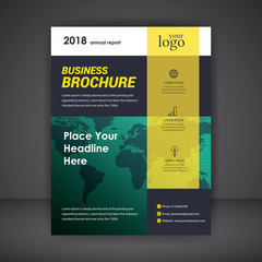 Business brochure or magazine cover design vector template