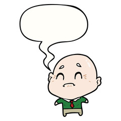 cartoon old man and speech bubble