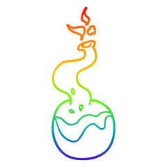 rainbow gradient line drawing cartoon experiment potions