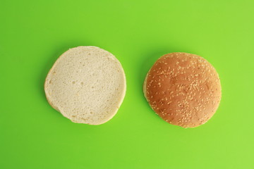 hamburger bun with sesame seeds