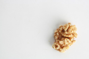 Walnuts isolated on white background.