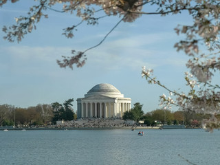 medium angle afternoon shot of the jefferson memorial