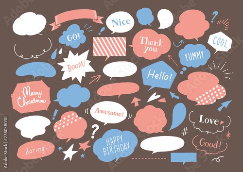 ポップな吹き出しセリフ入り Alphabet Wall Mural Alphab まるまる