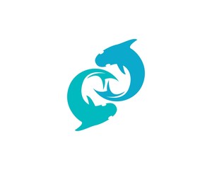 Fish logo template Creative vector symbol