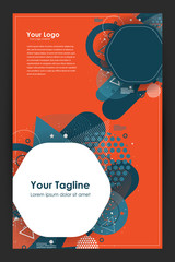 Abstract creative backgrounds in minimal trendy style with copy space for text - design templates for social media stories