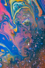 Abstract acrylic paint background, beautiful color mix.