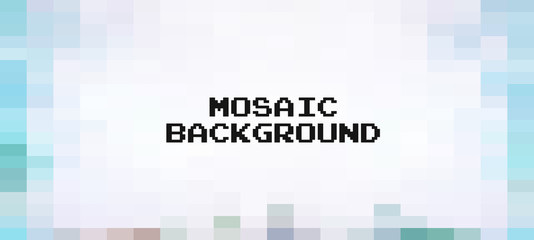 Abstract Blue Light geometric Background, Creative Design Templates. Pixel art Grid Mosaic, 8 bit vector background.