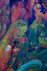 Abstract acrylic paint background, beautiful color mix.