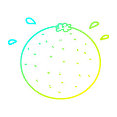 cold gradient line drawing cartoon orange