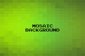 Fototapeta na wymiar Abstract Green geometric Background, Creative Design Templates. Pixel art Grid Mosaic, 8 bit vector background.