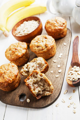 Banana muffins with oatmeal