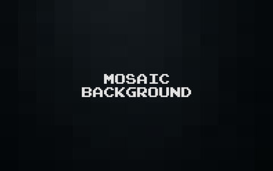 Abstract Black geometric Background, Creative Design Templates. Pixel art Grid Mosaic, 8 bit vector background.