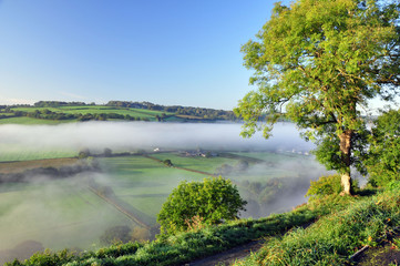 The view from Cast Hill, Great Torrington, North Devon. - obrazy, fototapety, plakaty