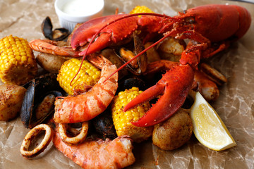 ロブスターと魚介類 Lobster and seafood