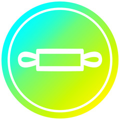 rolling pin circular in cold gradient spectrum