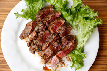 ステーキライス Steak and rice