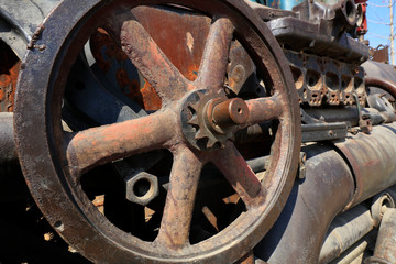 rusty mechanical components