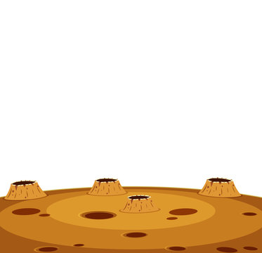 Foreground blank crator scene