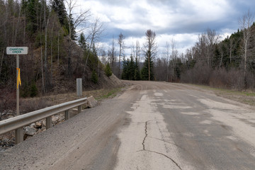 The Charcoal Creek Bridge on Chase Falkland Road in British Columbia, Canada