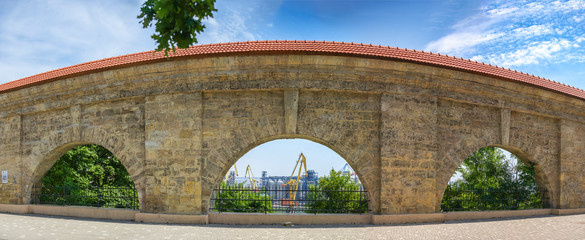 Quarantine arch in Odessa, Ukraine