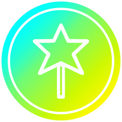 magic wand circular in cold gradient spectrum