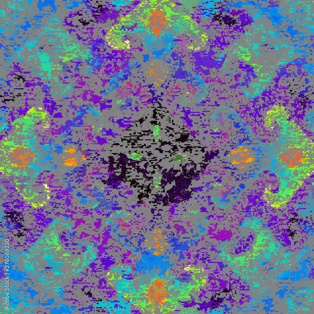 Aufkleber vector image with imitation of grunge datamoshing texture.