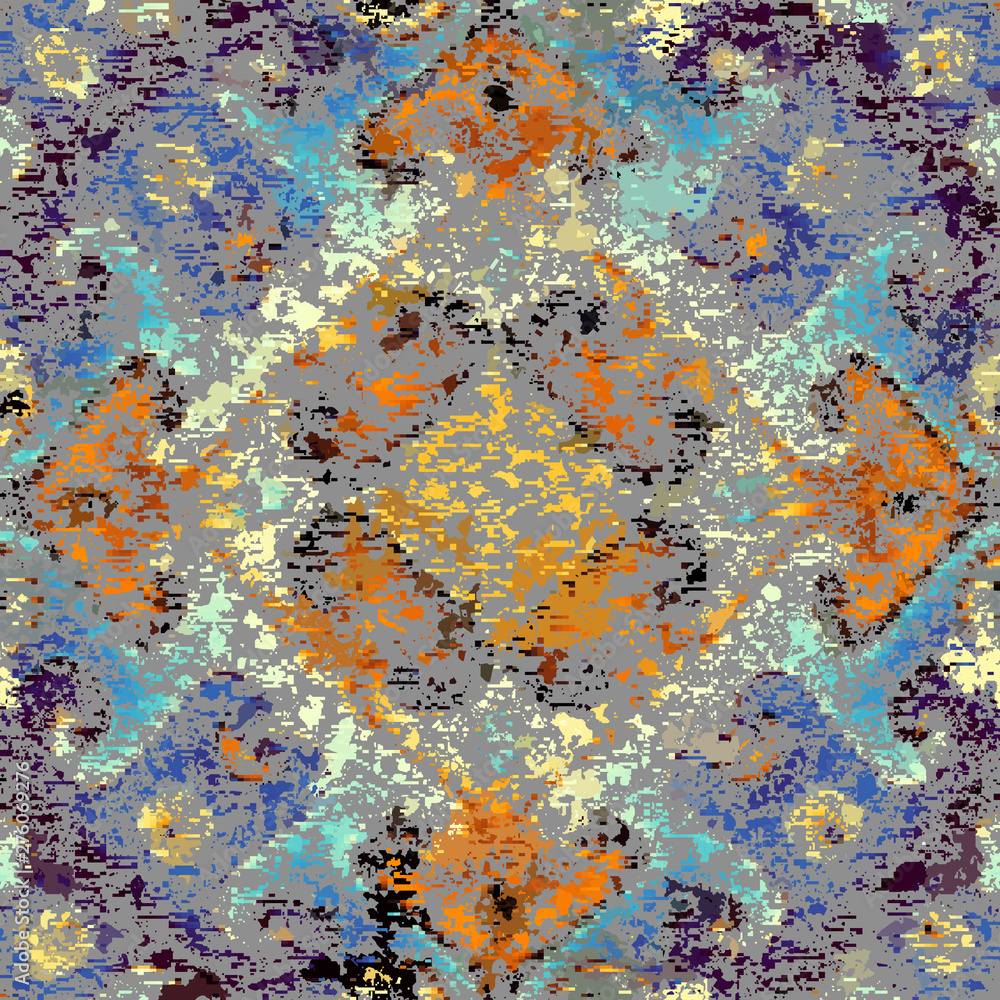 Aufkleber Vector image with imitation of grunge datamoshing texture.