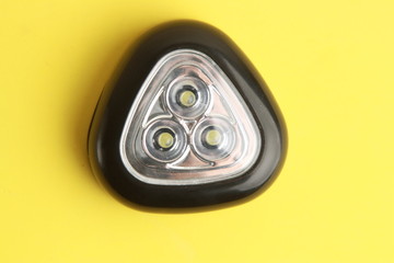 triangular black flashlight led light