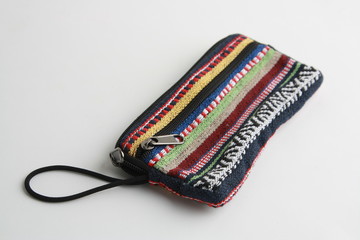 hippie style purse with two zippers