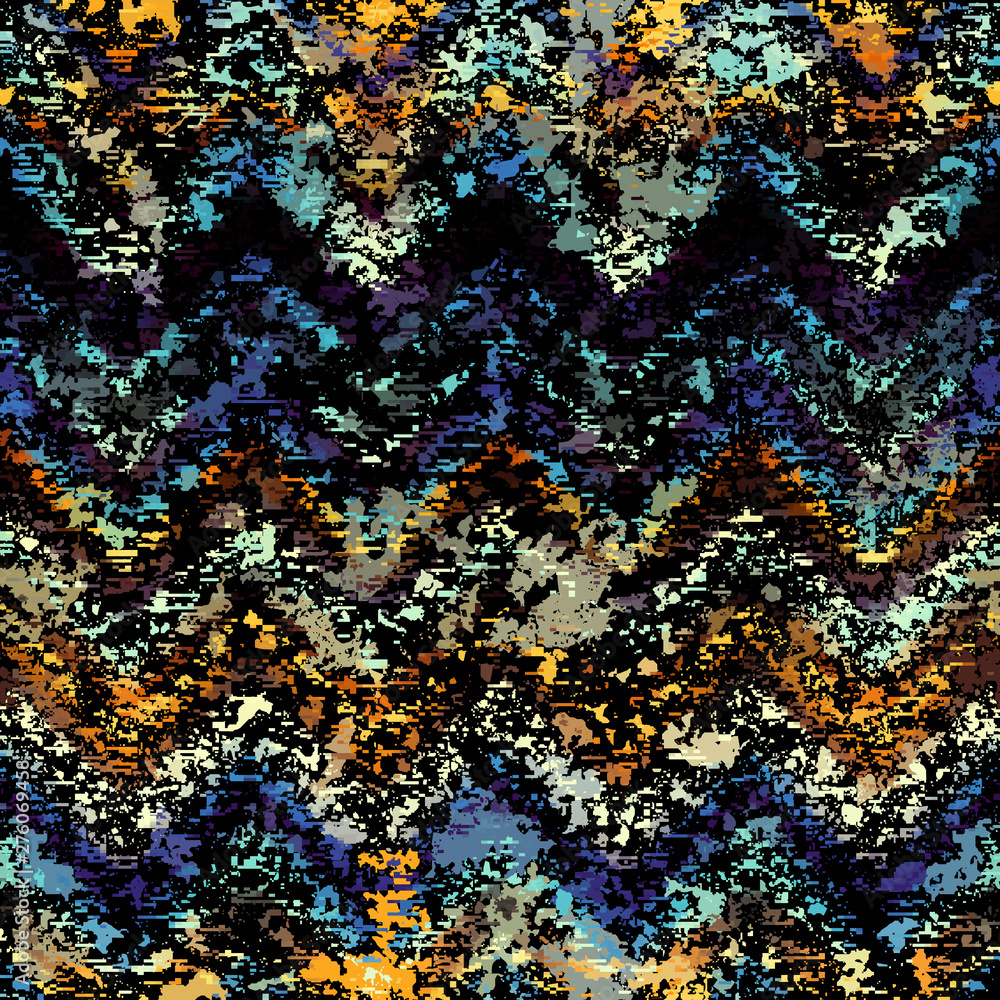 Aufkleber Vector image with imitation of grunge datamoshing texture.