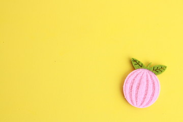 fabric craft with fruit shape