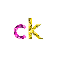 initial letter abstract triangle logo vector