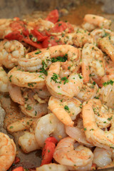 Frisch gegrillte Garnelen 