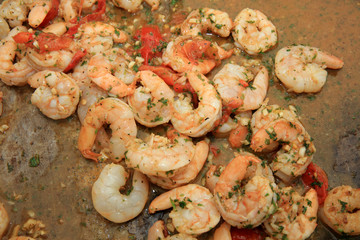 Frisch gegrillte Garnelen 