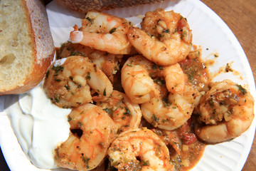 Frisch gegrillte Garnelen 