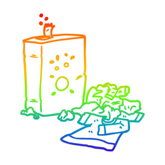 rainbow gradient line drawing washing powder and laundry