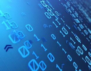 Obraz premium Network data technology, digital information transmission, 5G network