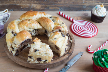 Raisins wreath for holidays