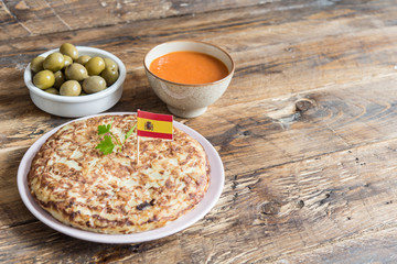 Spanish omelette typical tapa