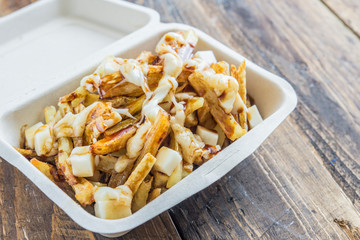 Chips potatoes fried and  mozzarella