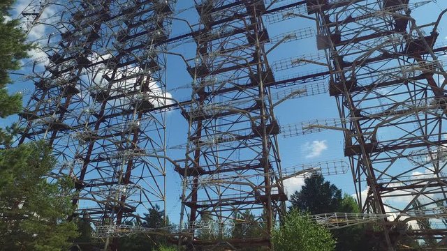 Soviet Duga radar array near Chernobyl, Ukraine, Russian Woodpecker
