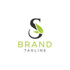 Fototapeta premium Letter logo nature design or initials alphabet. Simple minimalist style