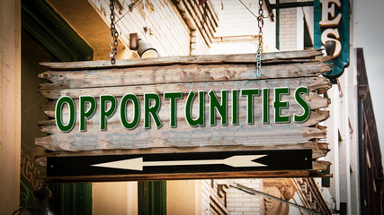 Fototapeta premium Street Sign to Opportunities