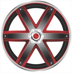 Obraz premium 3D rims icon for automotive industry