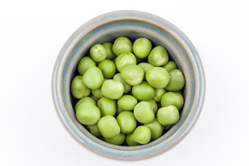 fresh pea pods isolated on white background.