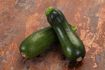 Raw ripe zucchini