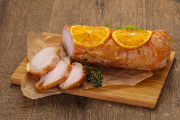 Chicken roll with orange